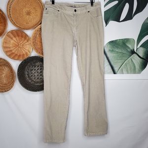 J. Jill Beige Slim Leg Corduroy Pants 6 Stretch